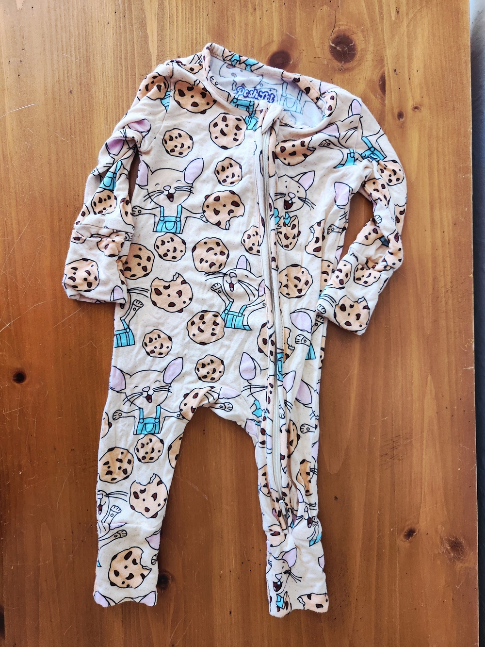 Posh Tot 3-6m Bamboo If You Give A Mouse A Cookie Footie
